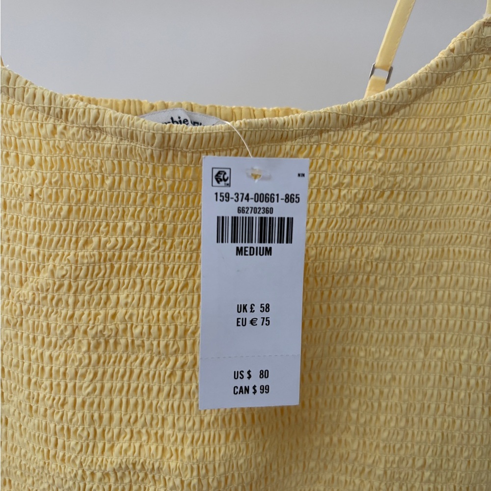 Abercrombie Dipped Waste Smocked Mini Dress - Picture 9 of 9
